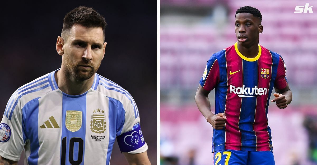 Lionel Messi and Ilaix Moriba - Getty