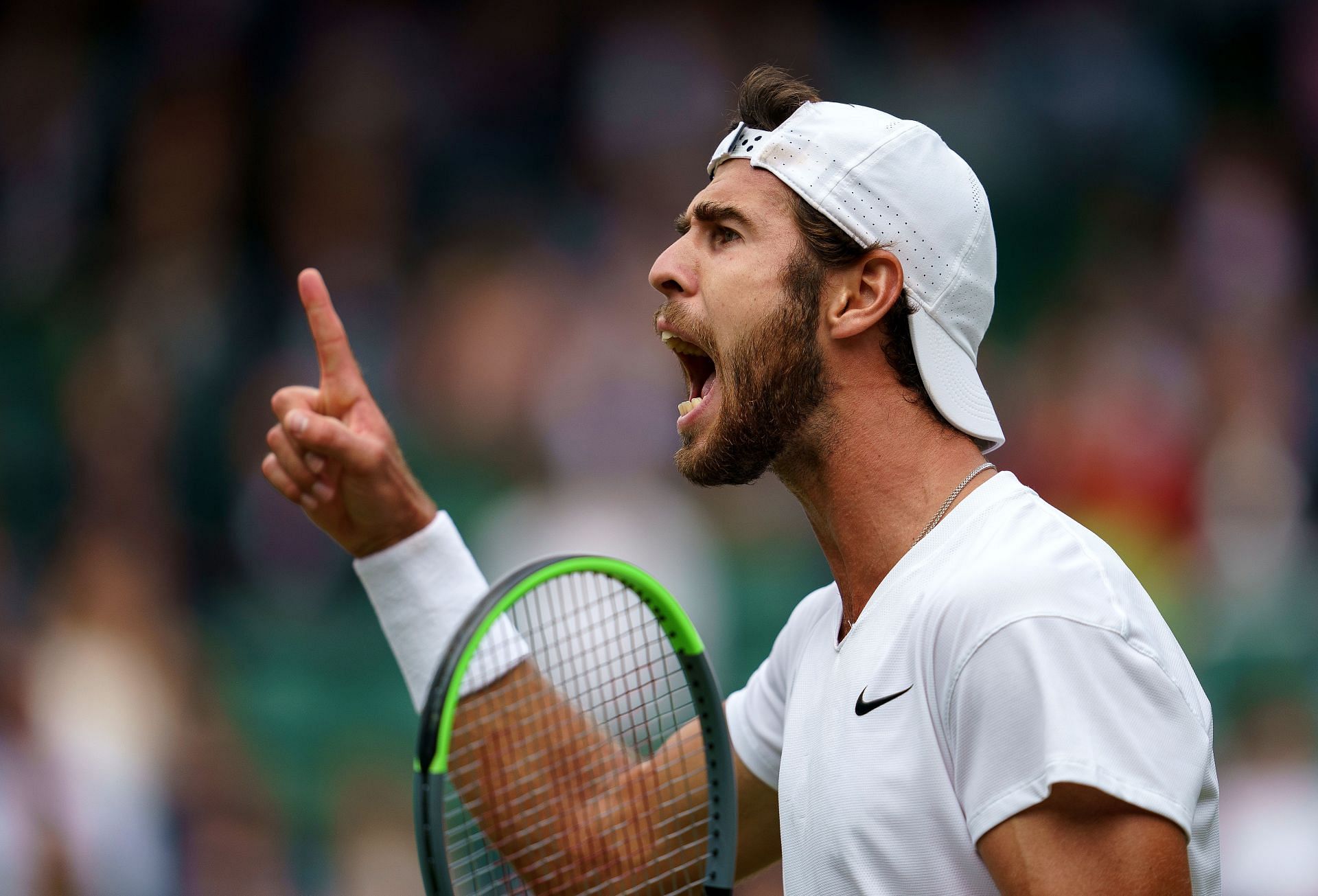 Karen Khachanov at the 2021 Wimbledon Championships