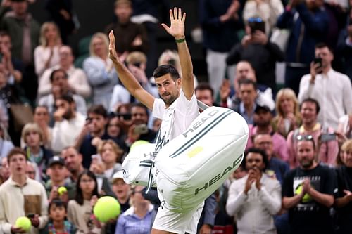 Djokovic after his fourth-round win at Wimbledon