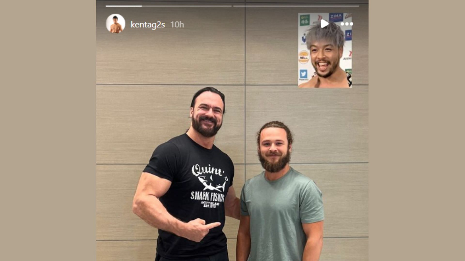 KENTA responds to Drew McIntyre&#039;s photo with Jack Perry. (Photo credit: KENTA&#039;s Instagram handle)