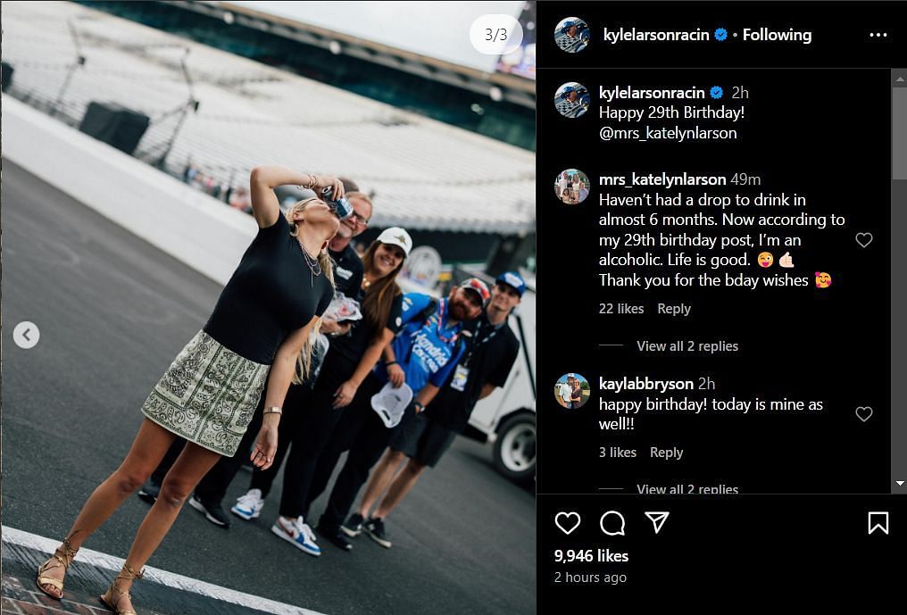 Instagram/@kylelarsonracin