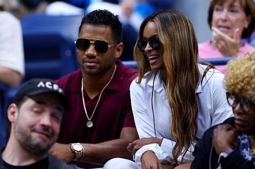 Russell Wilson and Ciara during the 2022 US Open - Day 5