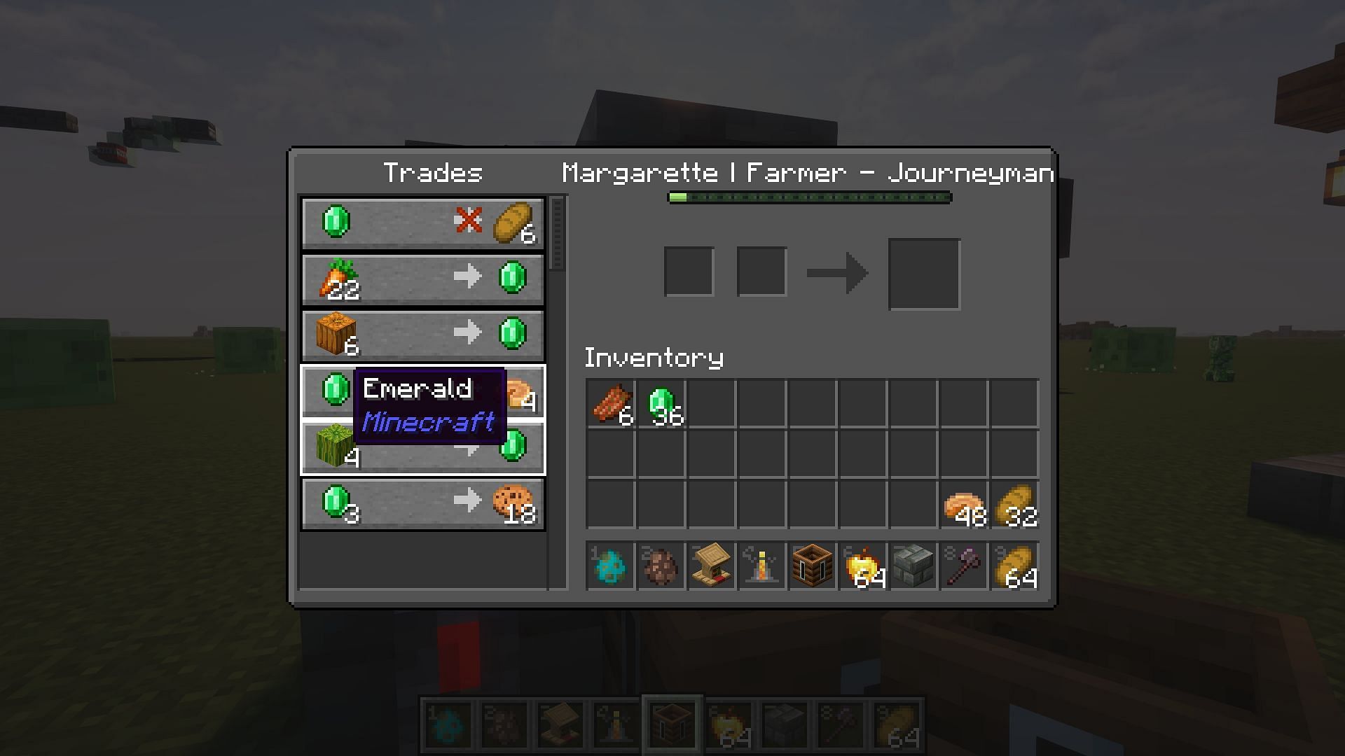 Farmers have access to both pumpkin and melon trades (Image via Mojang)