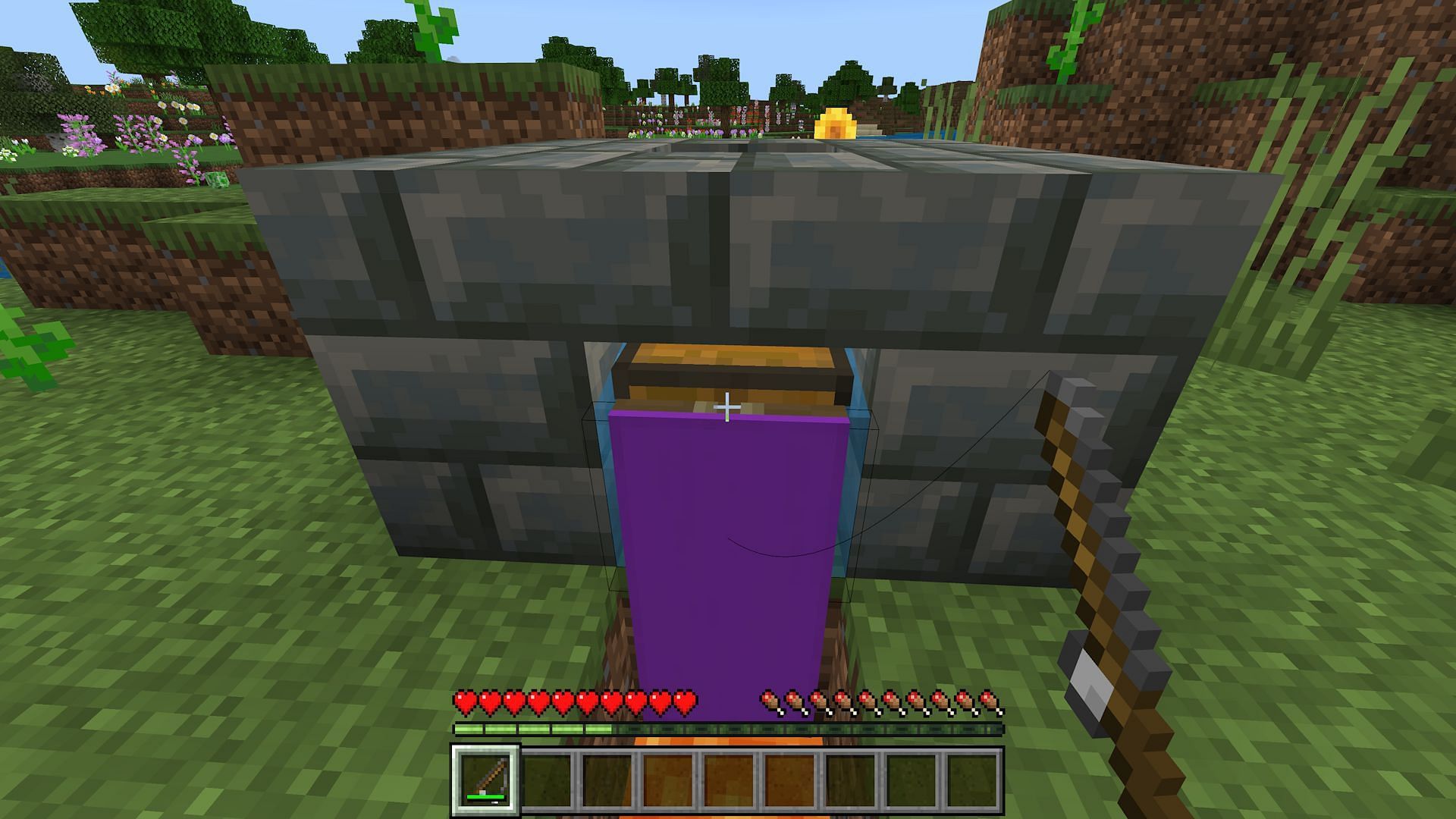 Unfortunately, holding right-click down won&#039;t work to automate this farm (Image via Mojang)