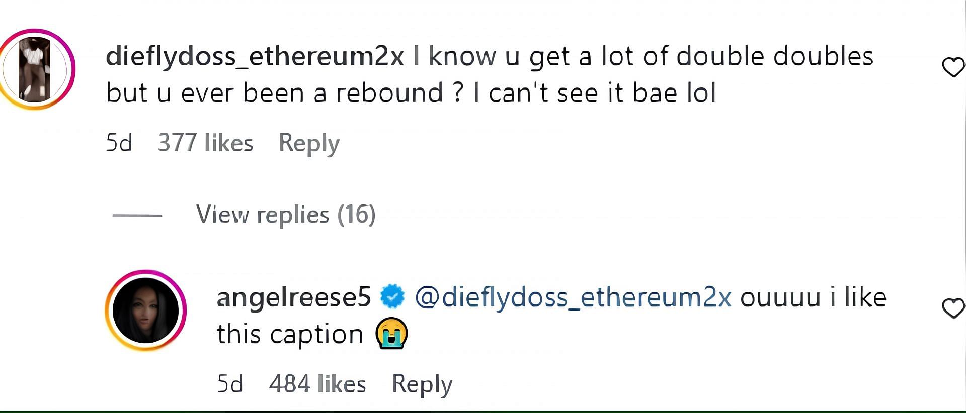 Reese showed love to her fan