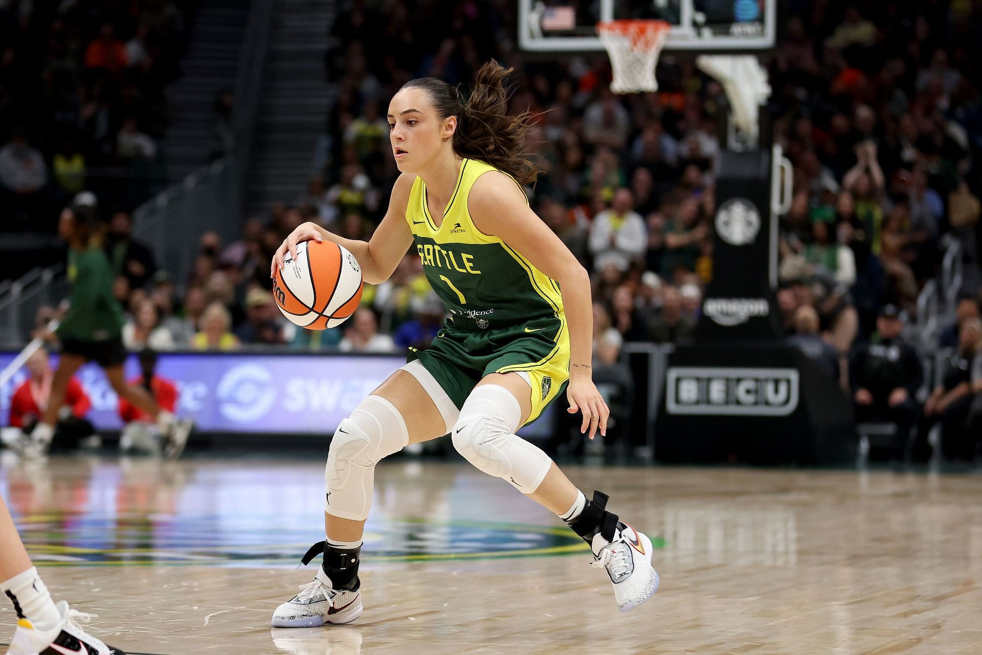 Nika Muhl plays 7 minutes in Seattle Storm&#039;s win over Dallas Wings (Photo by Steph Chambers/Getty Images)