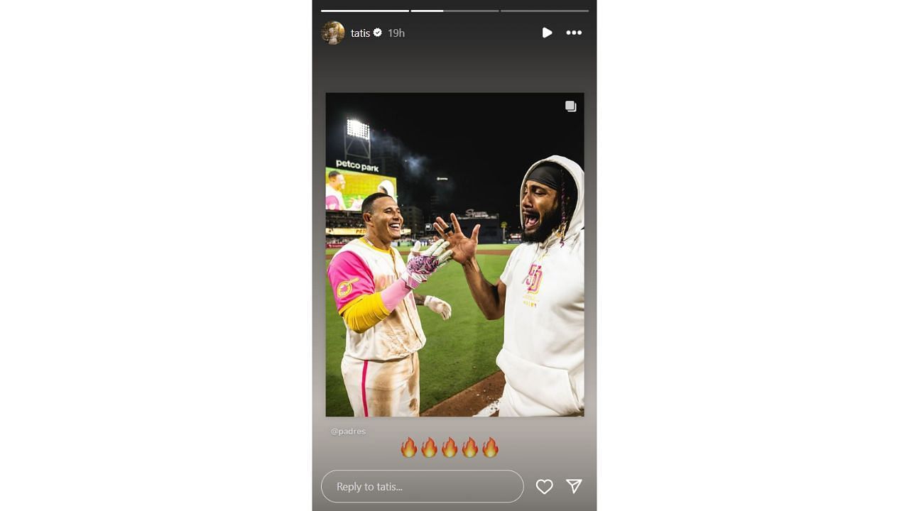 Fernando Tatis Jr. shared his celebration with Manny Machado