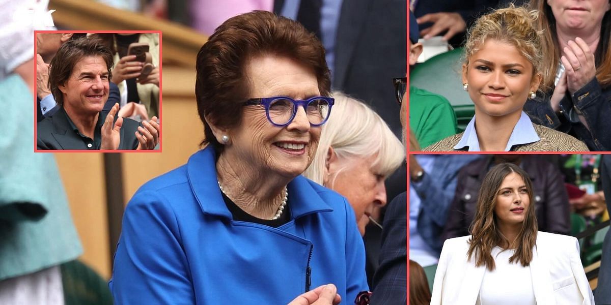 Billie Jean King, Maria Sharapova, Zendaya and Tom Cruise at Wimbledon 2024 (Source: Instagram/ WTA)