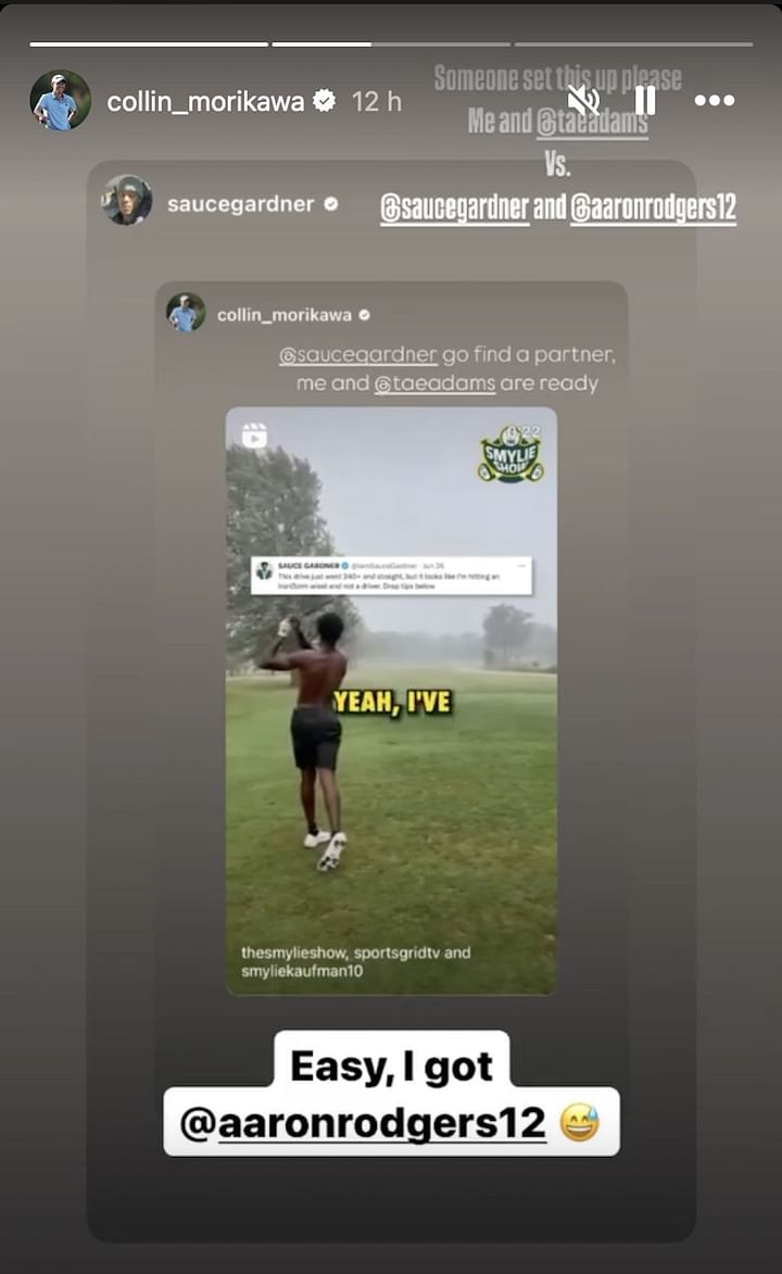 Collin Morikawa Challenges Aaron Rodgers And Sauce Gardner To Golf Matchup