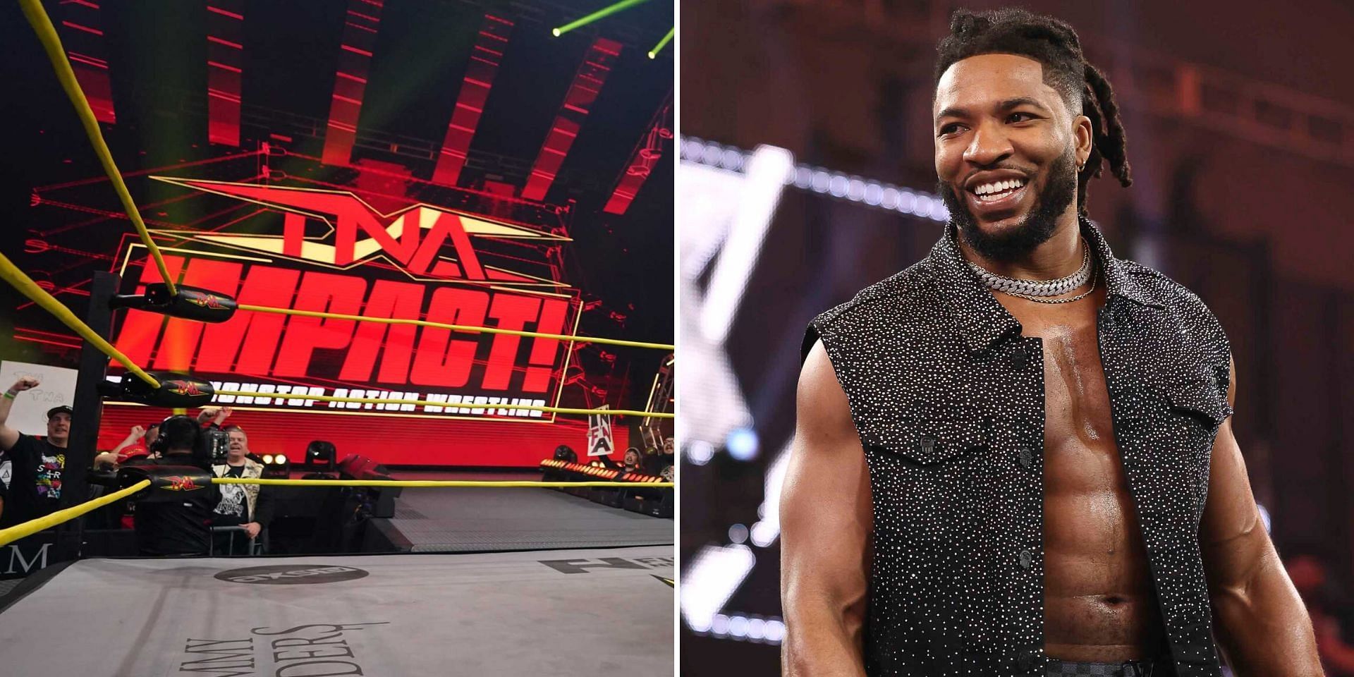 Trick Williams had a mystery partner on NXT (Images via WWE and TNA