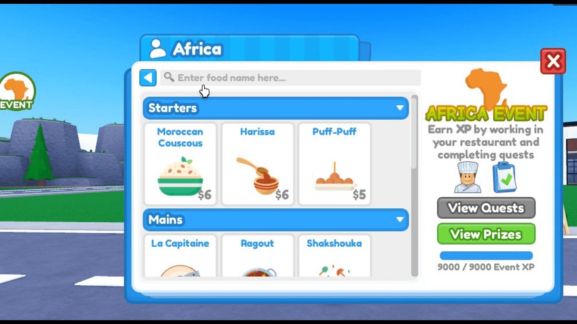 Gameplay screenshot of the Africa Event (Image via Roblox)