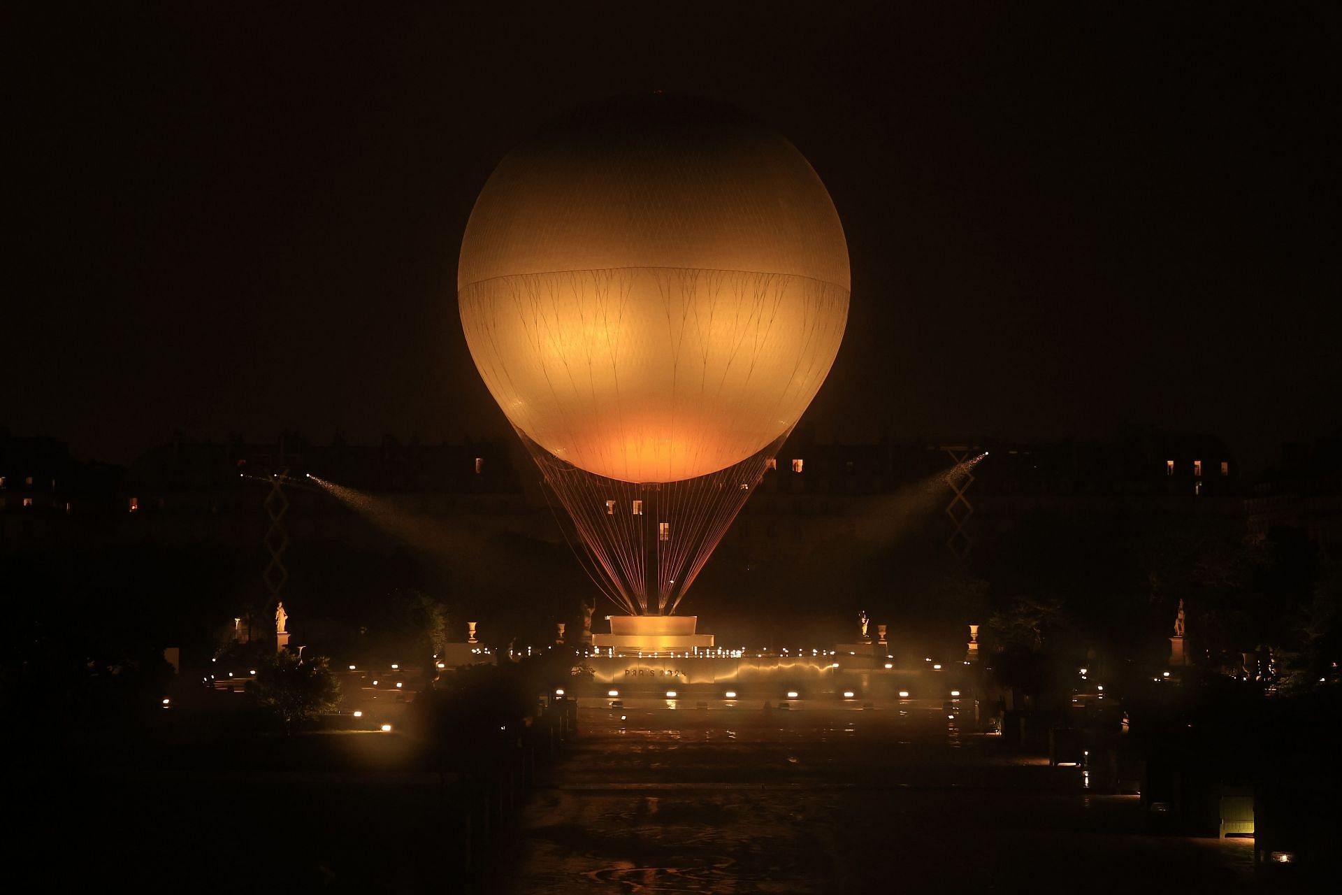 The Olympic cauldron in the sky (Source: Getty)