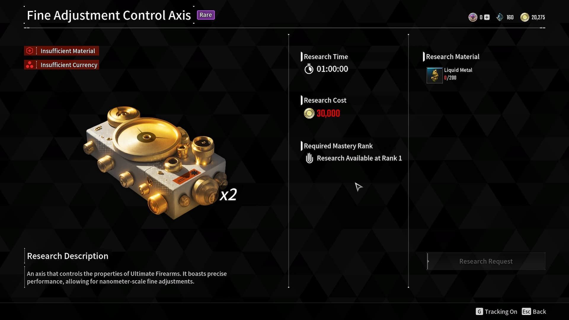 You can craft a Fine Adjustment Control Axis at the Research Institute (Image via Nexon)