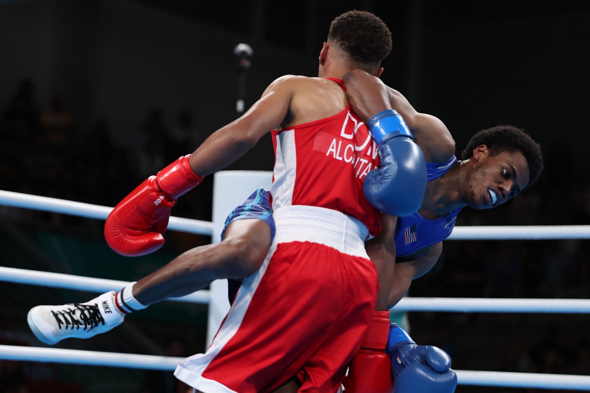 Santiago 2023 Pan Am Games - Roscoe Hill (Blue) in action (Photo-Getty)