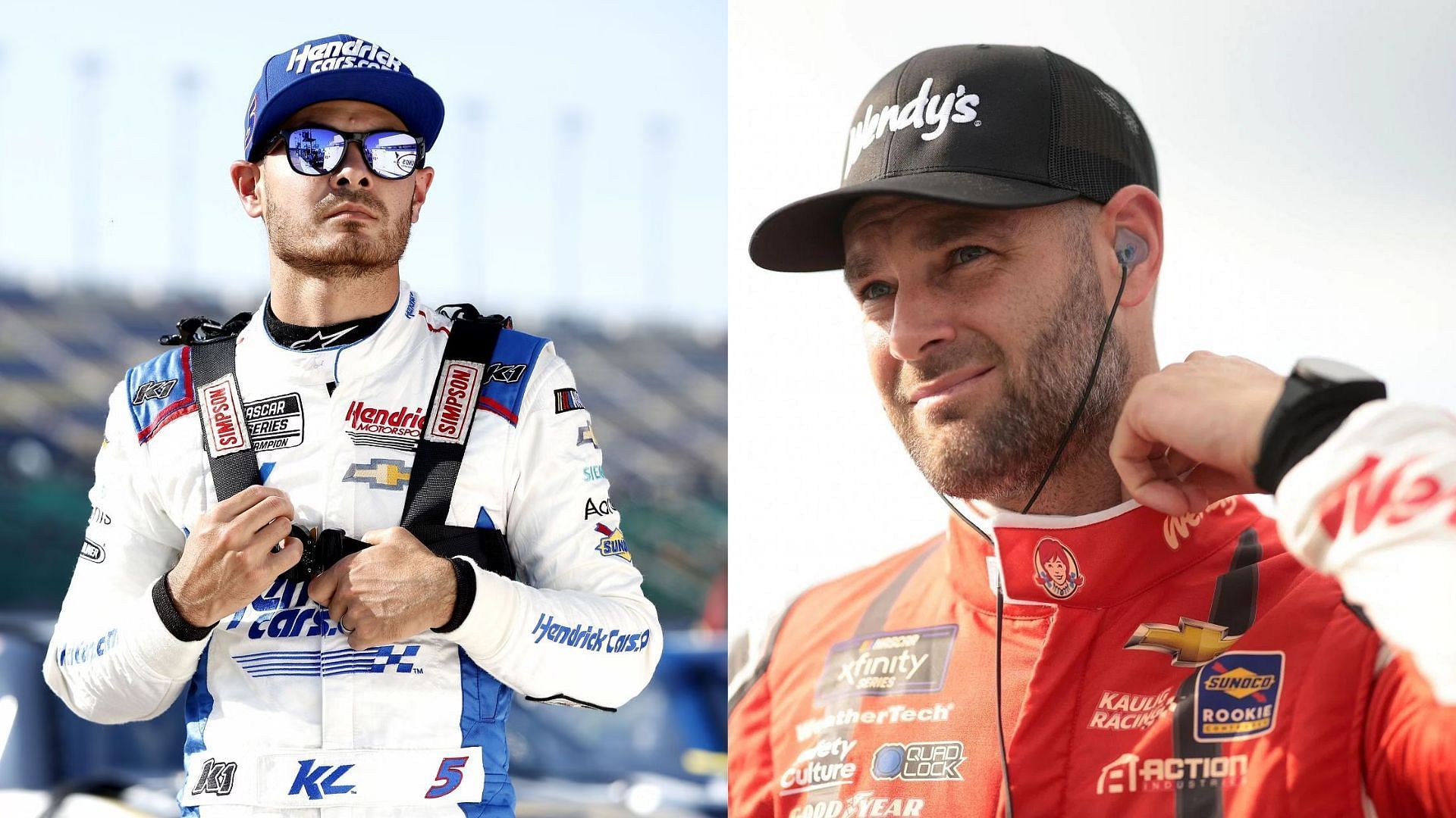 Kenny Wallace deems Kyle Larson (L) and Shane van Gisbergen (R) as the greatest racecar drivers (Image Source: All images from Getty)