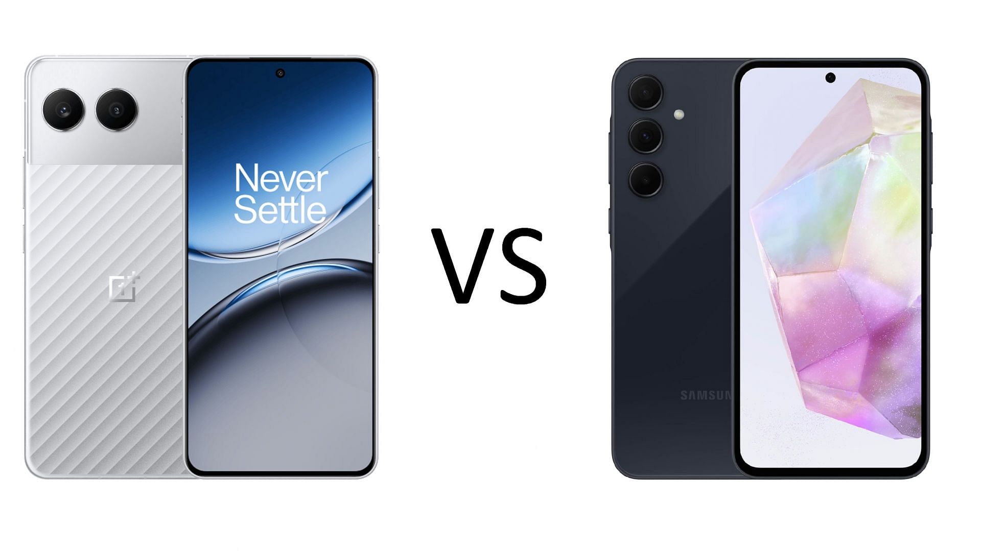 The OnePlus Nord 4 vs Samsung Galaxy&nbsp;A35 (Image via Oneplus, Samsung)