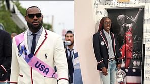 Watch: LeBron James video bombs Kahleah Copper on Team USA boat during Paris 2024 Olympics opening ceremony