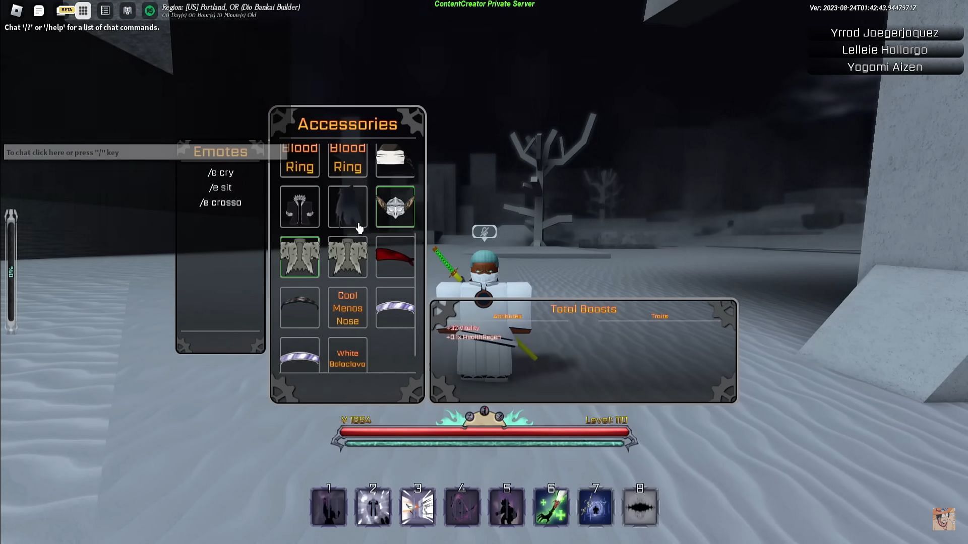 Accessories menu (Image via Roblox || UnoTwo on YouTube)