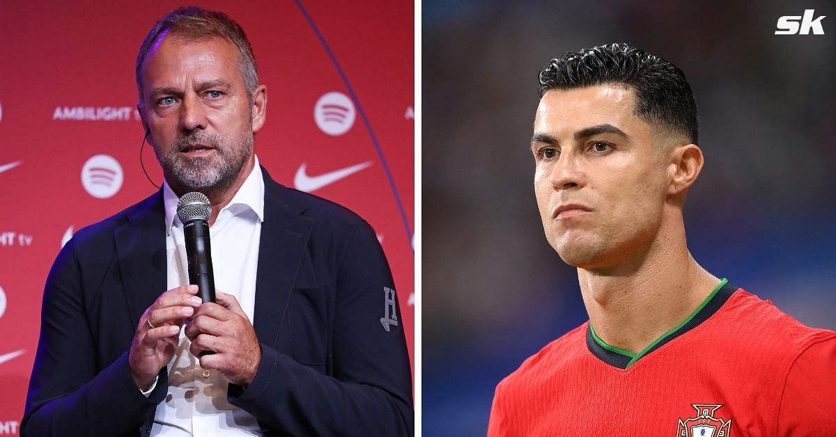 Hansi Flick (left) and Cristiano Ronaldo (right)