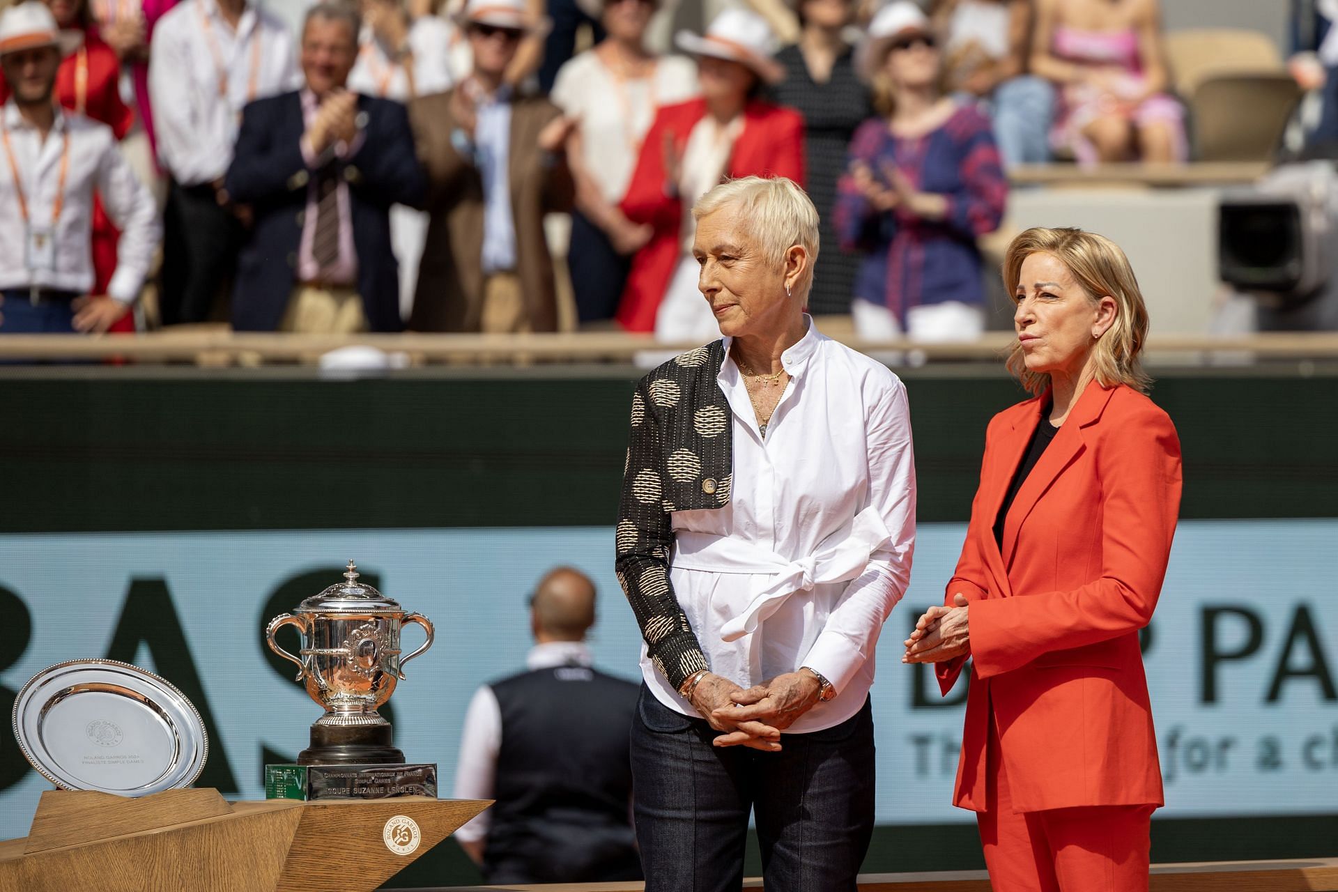 Martina Navratilova and Chris Evert at the French Open 2024 (Image: Getty)