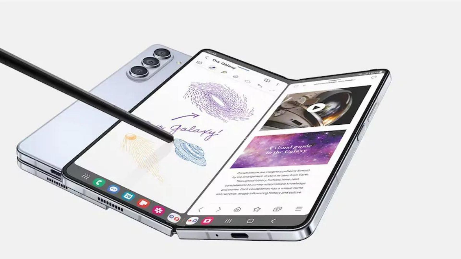 The Galaxy Z Fold 6 has a large display when opened (Image via Samsung)