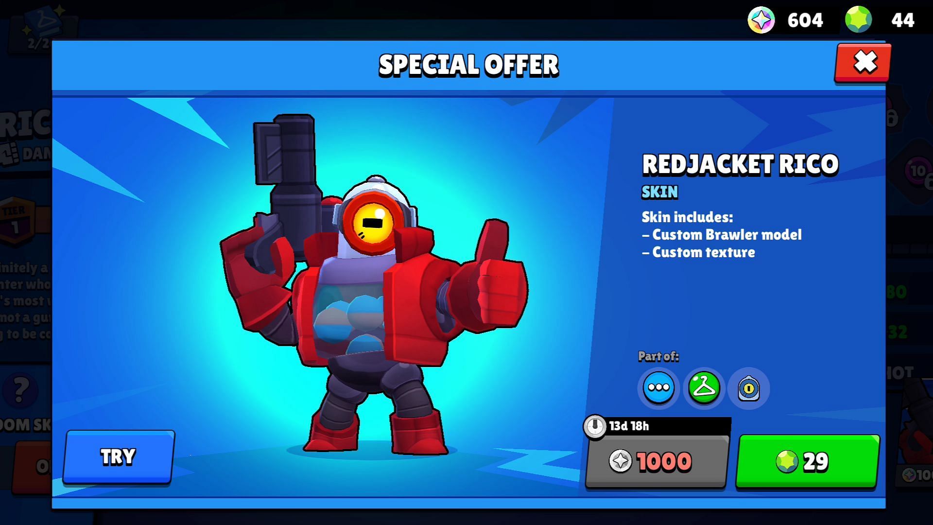 Redjacket Rico skin (Image via Supercell)