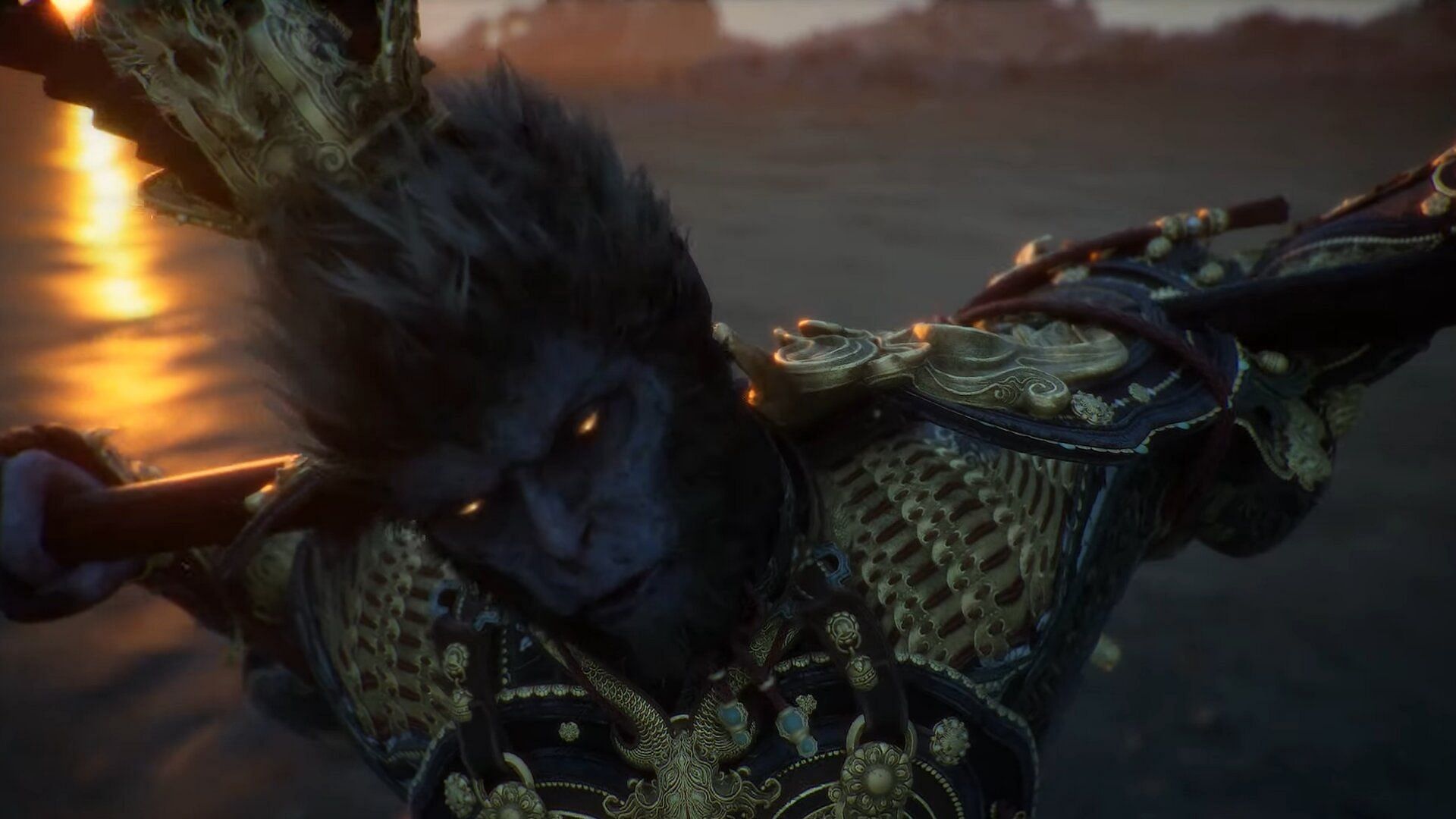 Black Wukong in the Black Myth Wukong ending (Image via GameScience)