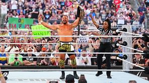 Bron Breakker breaks character after winning the Intercontinental Championship at WWE SummerSlam
