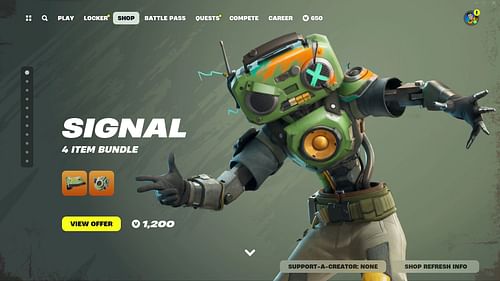 You can now purchase the Signal skin in Fortnite (Image via Epic Games)