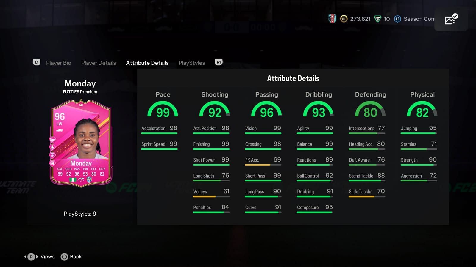 The card has amazing stats (Image via EA Sports)