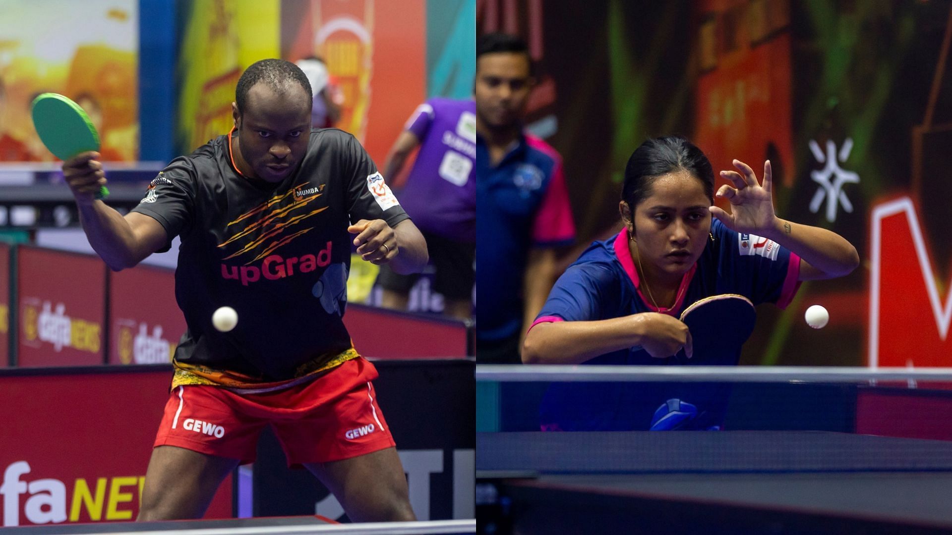  Quadri Aruna and Moumita Dutta will be in action during match 7 of the UTT 2024. (Image credit: Ultimate Table Tennis)