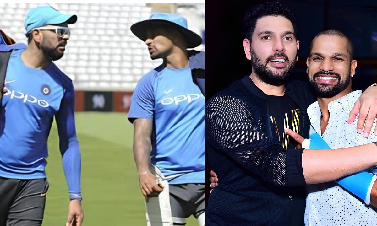 युवराज सिंह और शिखर धवन (Photo Credit - @YUVSTRONG12)