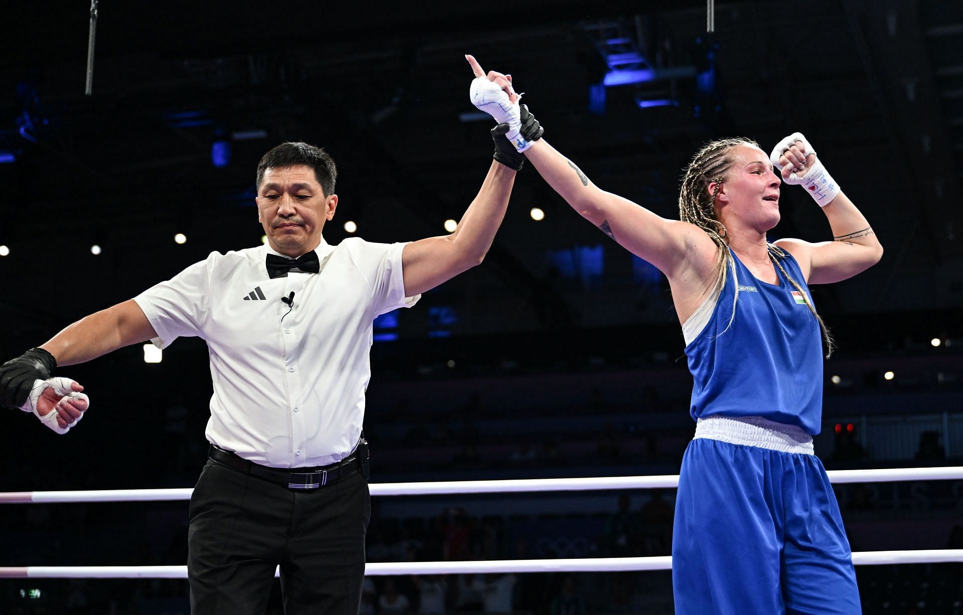 Luca Hamori after her fight against Grainne Walsh at Paris Olympics (Source: Getty)