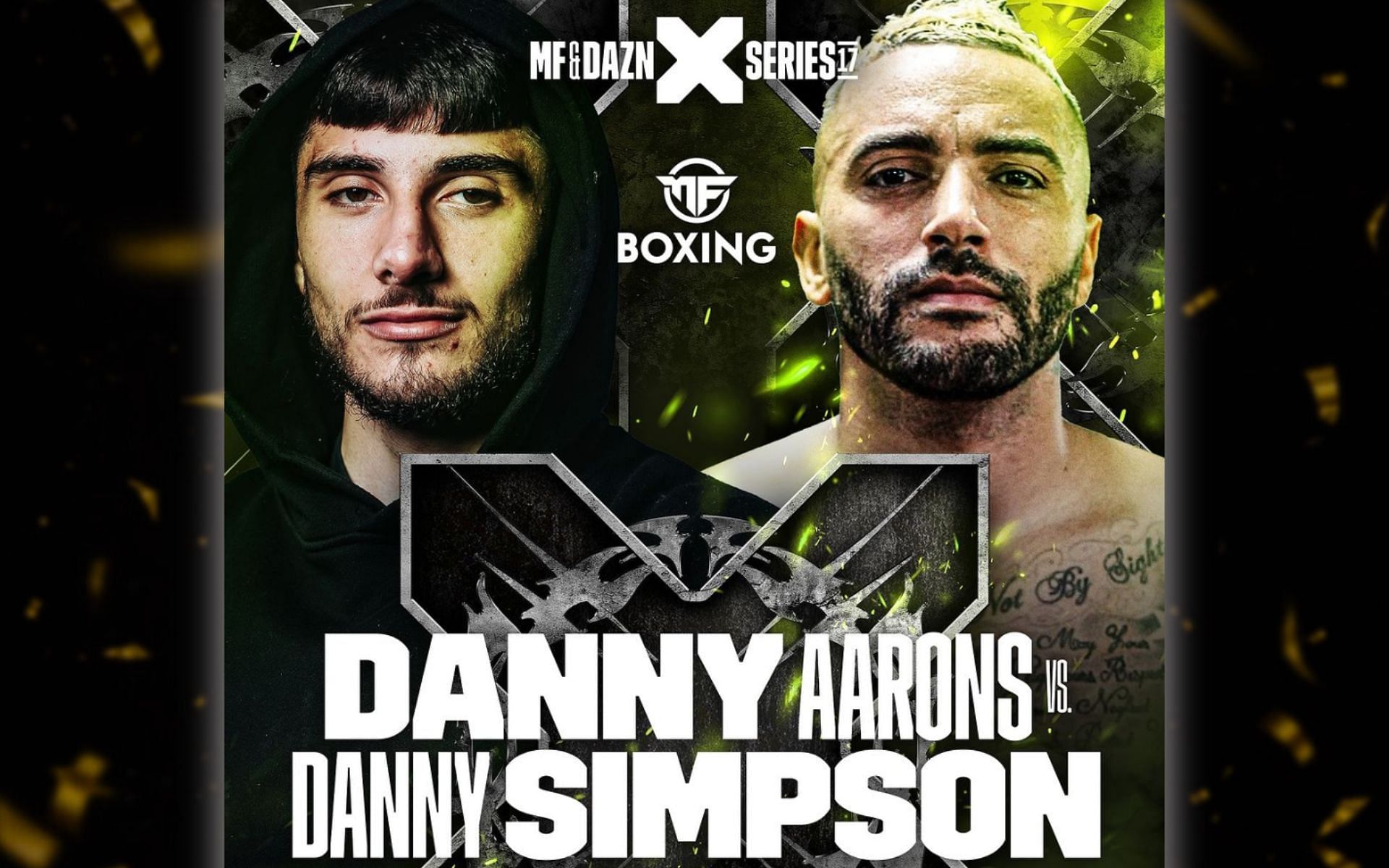 Danny Aarons (left) and Danny Simpson (right) will lock horns at Misfits Boxing 17 in Ireland. [Images courtesy @dannyaarons and @dannysimpson on Instagram]