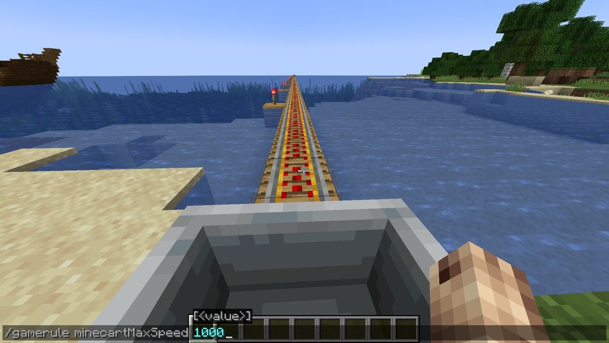 How to get max speed minecarts in Minecraft: Java Edition