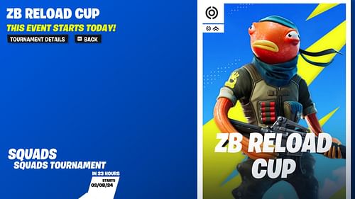 You can find the Reload Cup in the Compete tab. (Image via Epic Games)