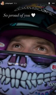 Julia Piquet's Instagram story (@juliapiquet)