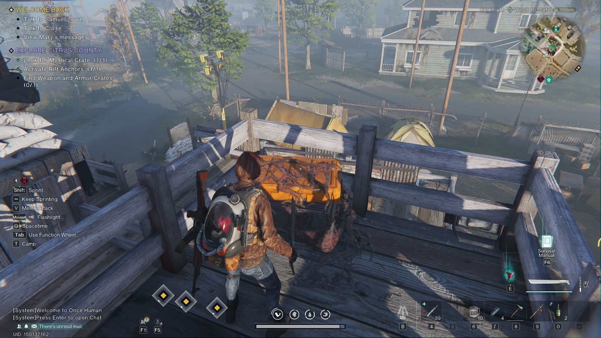 Open the crate from the top of the wooden structure (Image via Starry Studio)