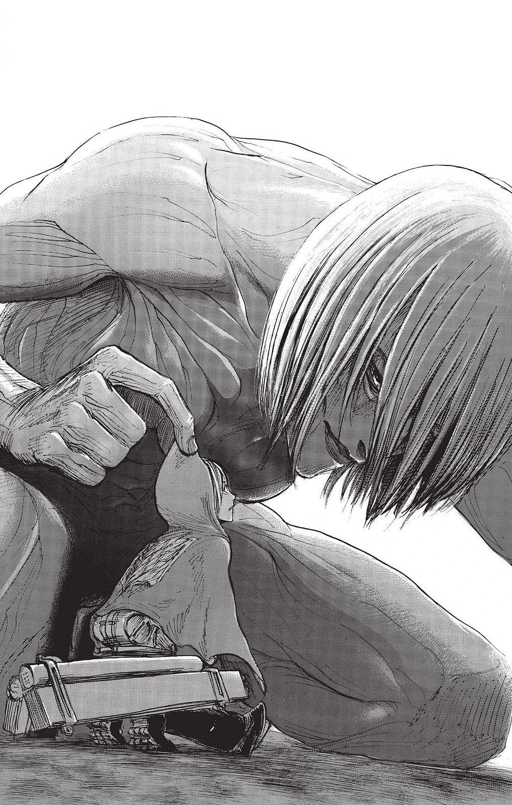 Female Titan Annie. Image Source: Attack on Titan manga: Chapter 23.