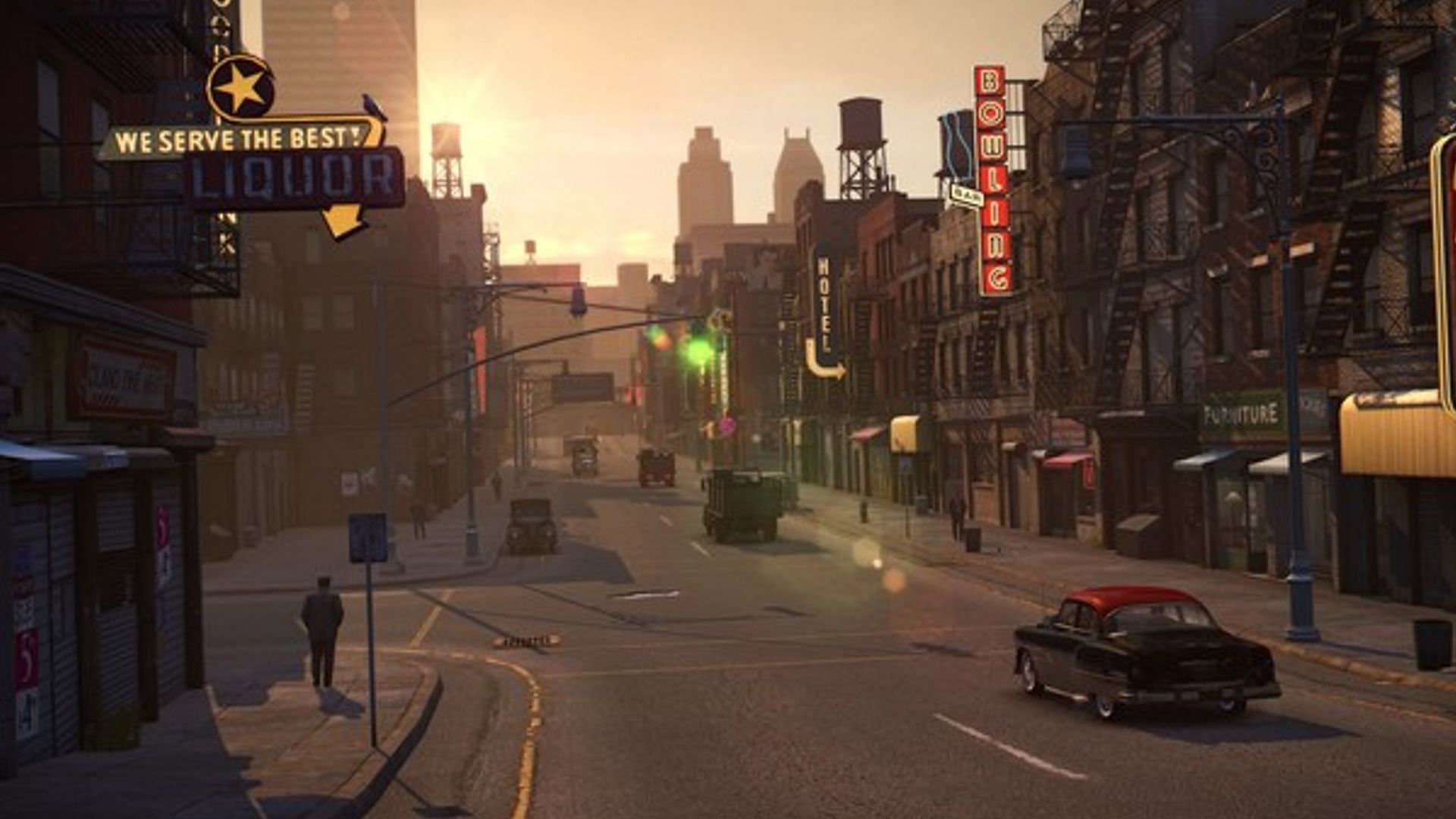 Mafia II: Definitive Edition featured a beautiful open world (Image via 2K)