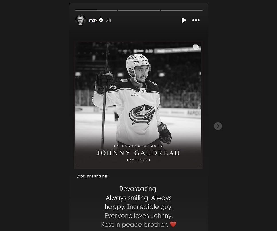 Domi&#039;s Tribute for Johnny (Credits: @max Instagram account)