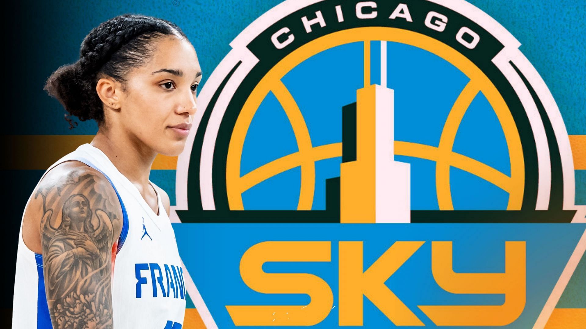 A fan relates a cryptic tweet by the Chicago Sky to a possible return of Gabby Williams of France to the team. (Photos from FIBA and Chicago X pages)