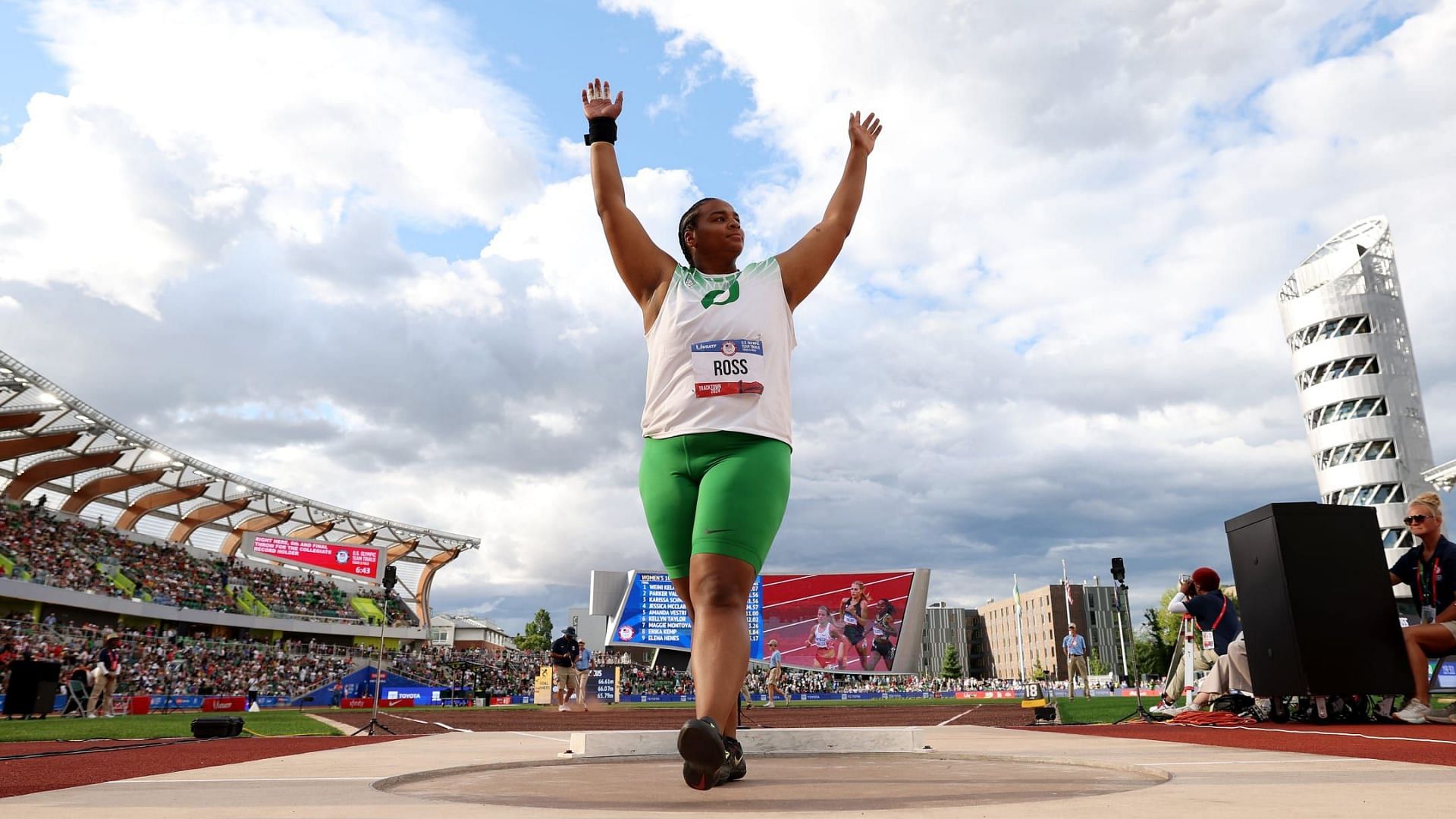 Jaida Ross after making the cut for Paris Olympics at the US Olympic Track and Field Trials 2024 [Image Source : Getty]