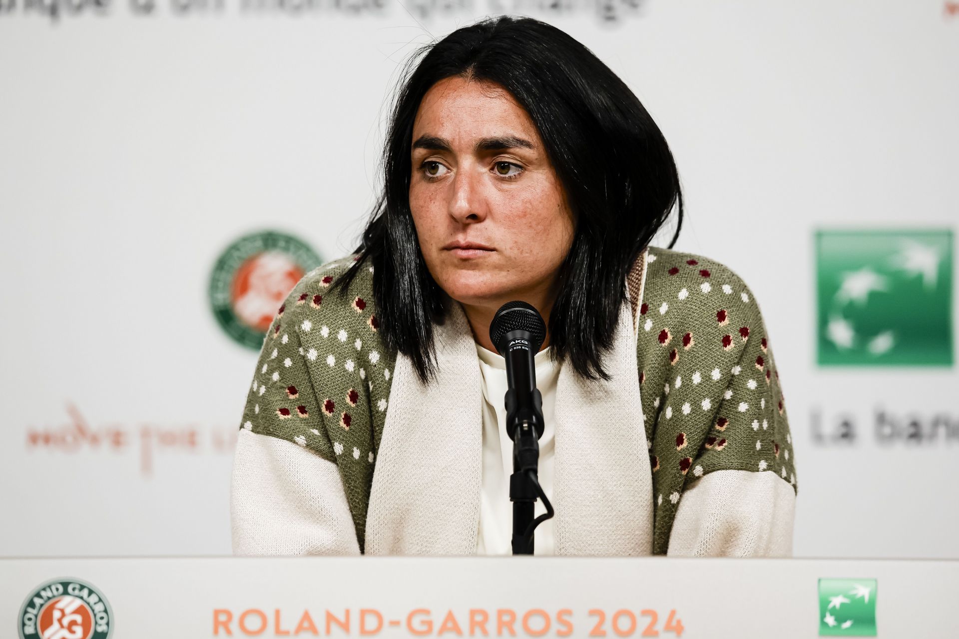 Ons Jabeur at a 2024 French Open press conference (Source: Getty)