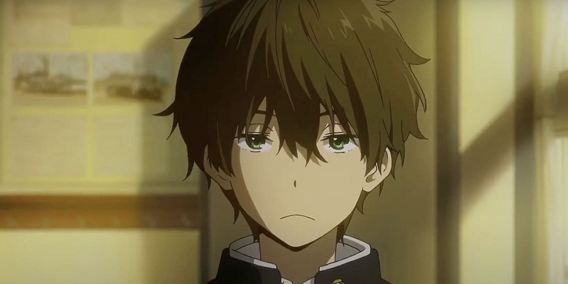 Houtarou Oreki as seen in anime (Image via Kyoto Animation)