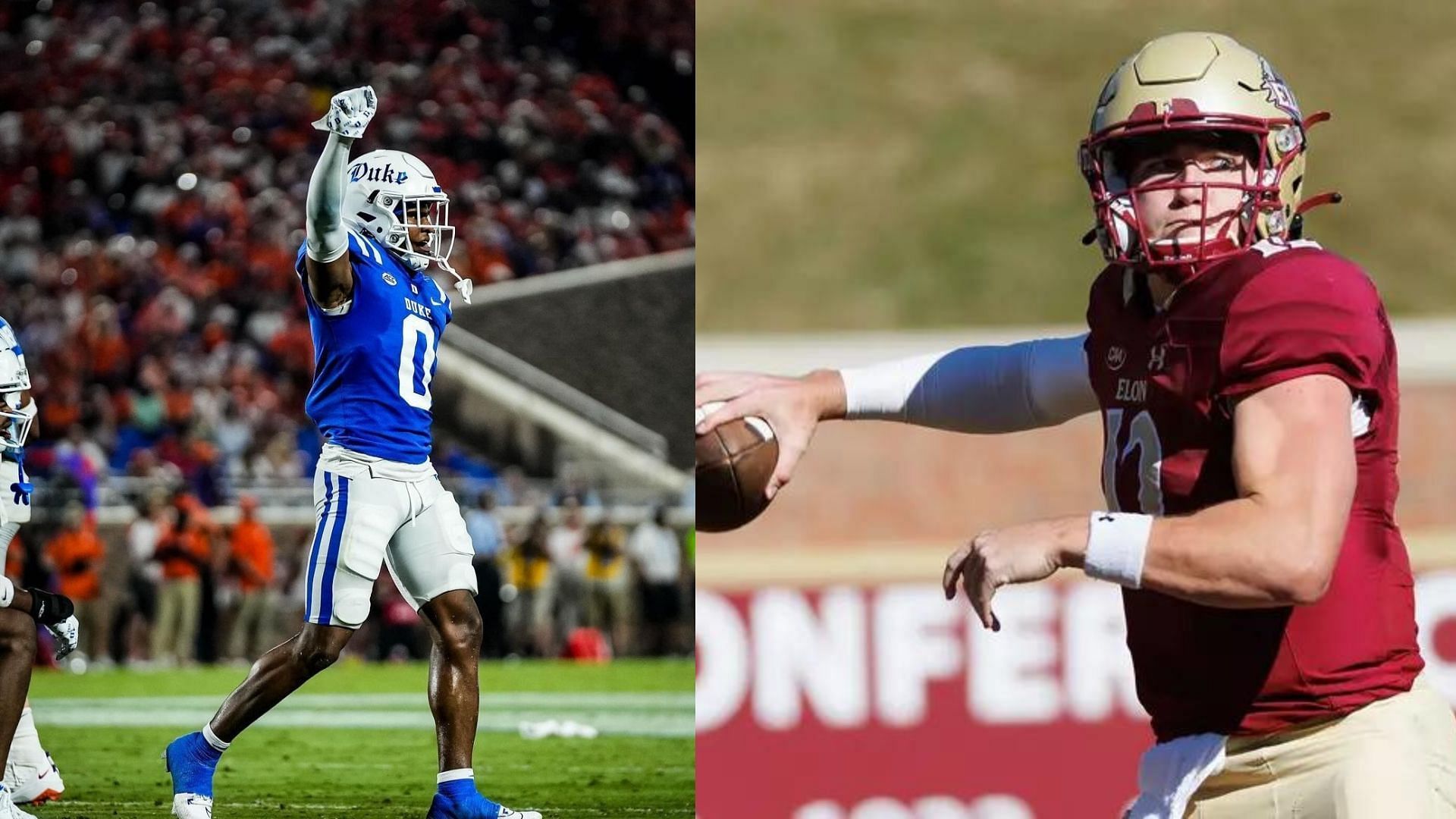 Picture Sources: dukefootball (Instagram), Elon Phoenix website 