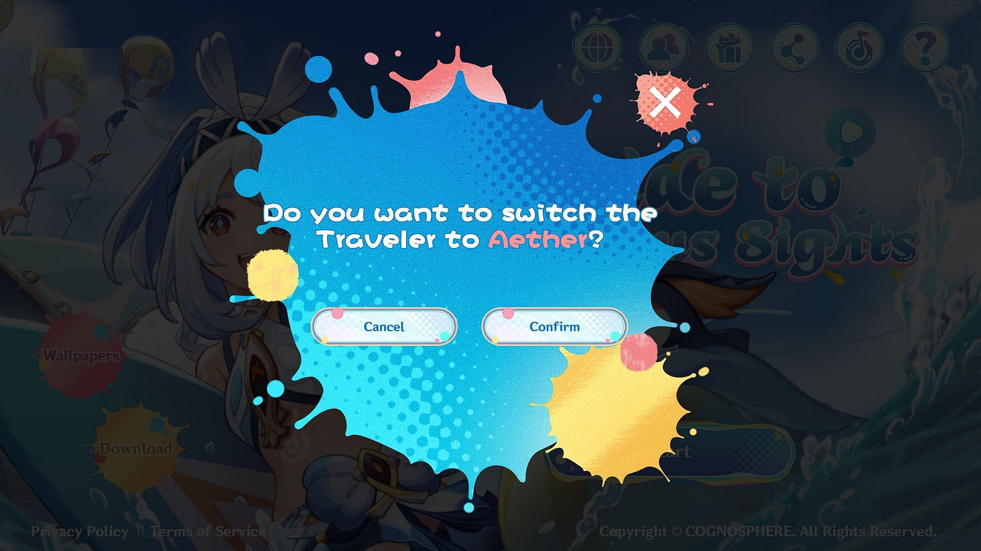 Switch Traveler to the other sibling (Image via HoYoverse)