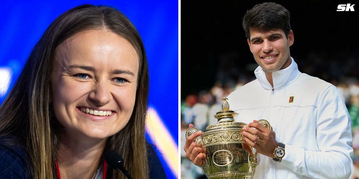 Barbora Krejcikova (L) and Carlos Alcaraz. (Images: Getty)