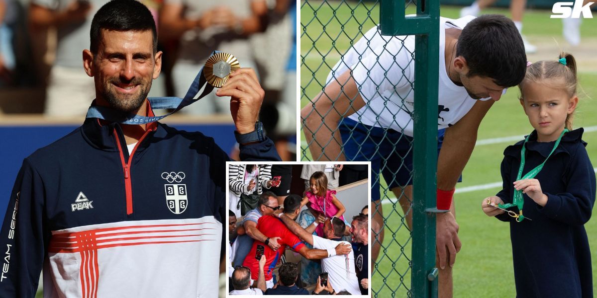 Novak Djokovic(L), Djokovic with his daughter (Image: Getty)