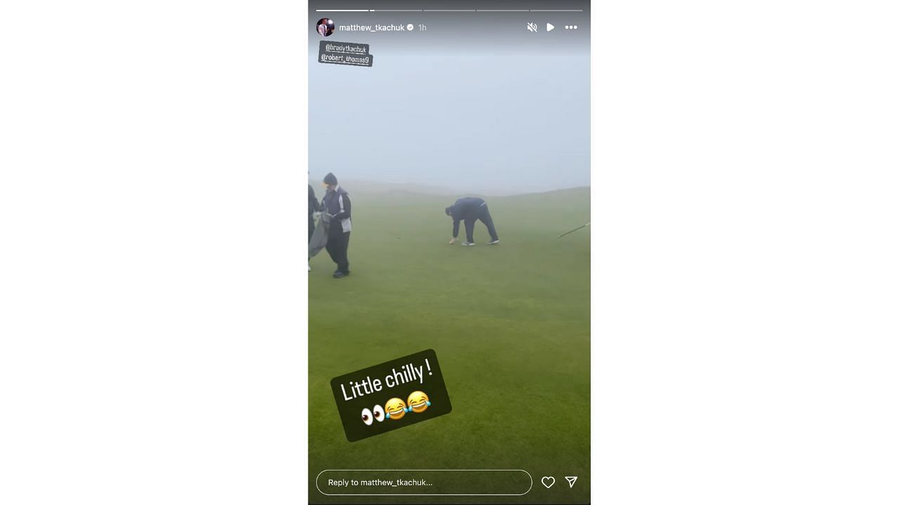 Matthew Tkachuk hit the links with brother and others during NHL offseason (Instagram/matthew_tkachuk)